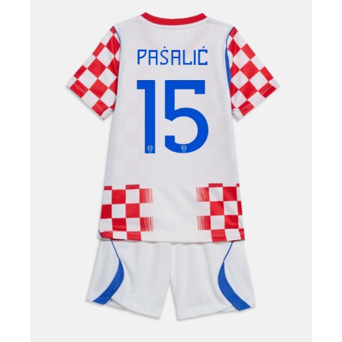Kroatien Mario Pasalic #15 Hjemme Trøje Børn VM 2026 Kortærmet (+ Korte bukser)